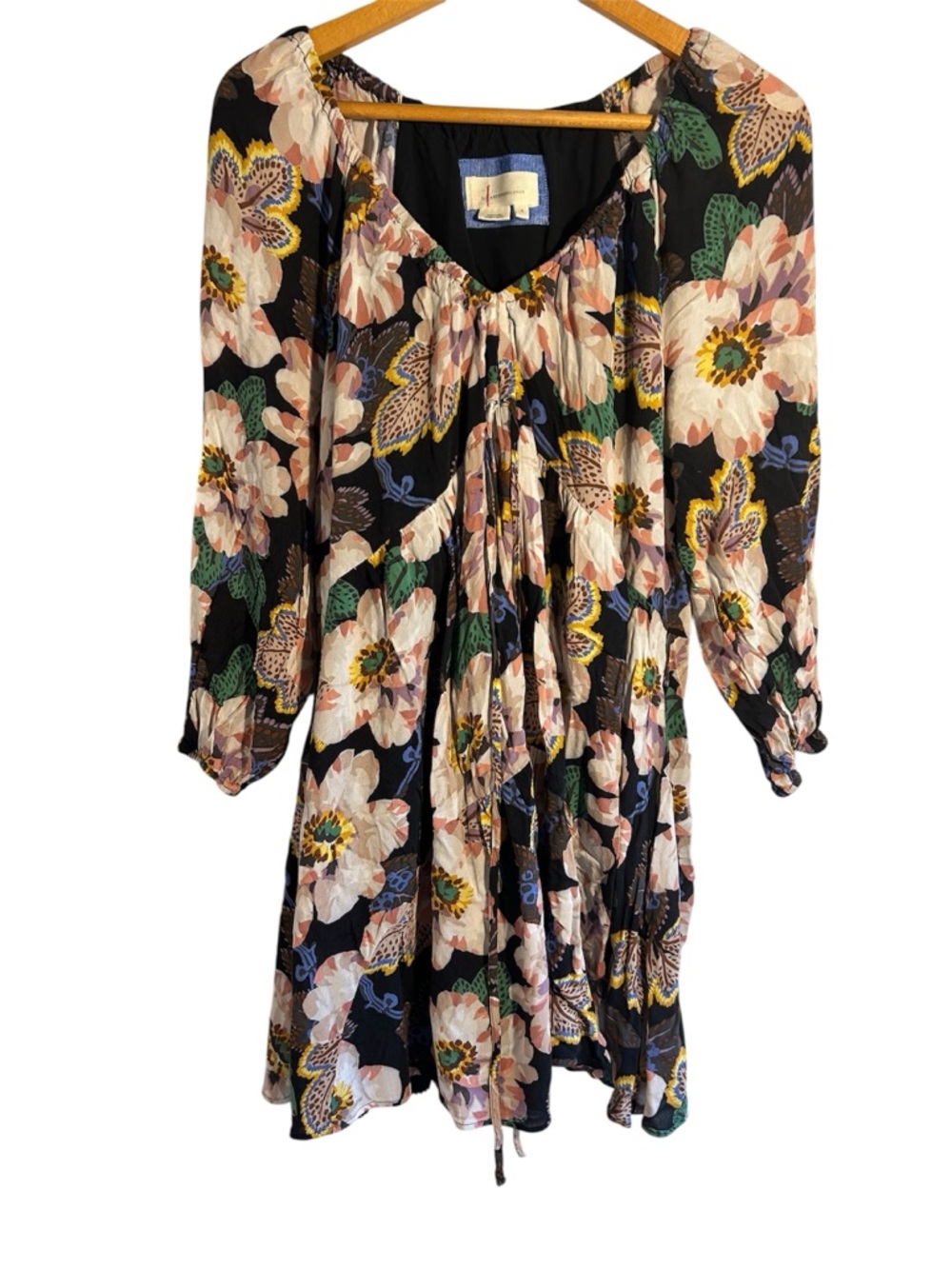 Whimsigoth Witchy Boho Floral Mini Dress - Anthropologie